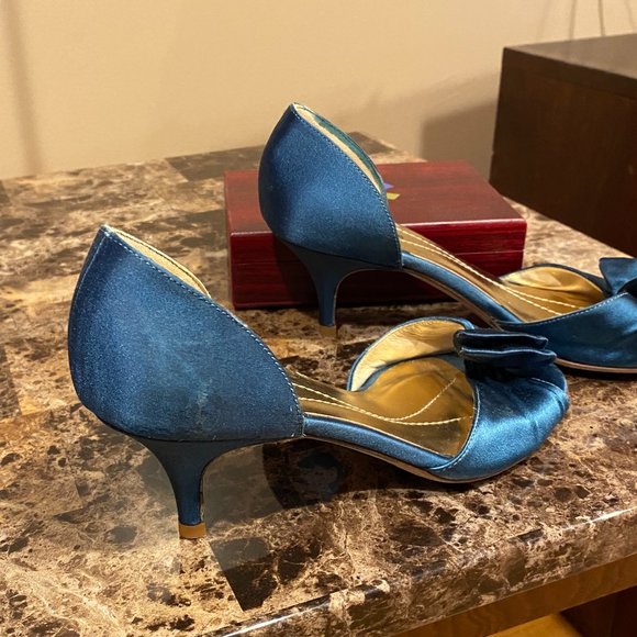 Kate Spade satin Open Toe Dressy Heel Size 6 1/2B Made in Italy - Picture 8 of 8